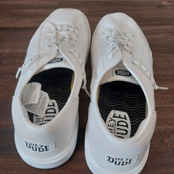 Hey Dude White Comfort Sneakers Shoes Mens 14M Cody M Sport Canvas Lightweight. main image 10
